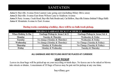 montgomery sanitation schedule.